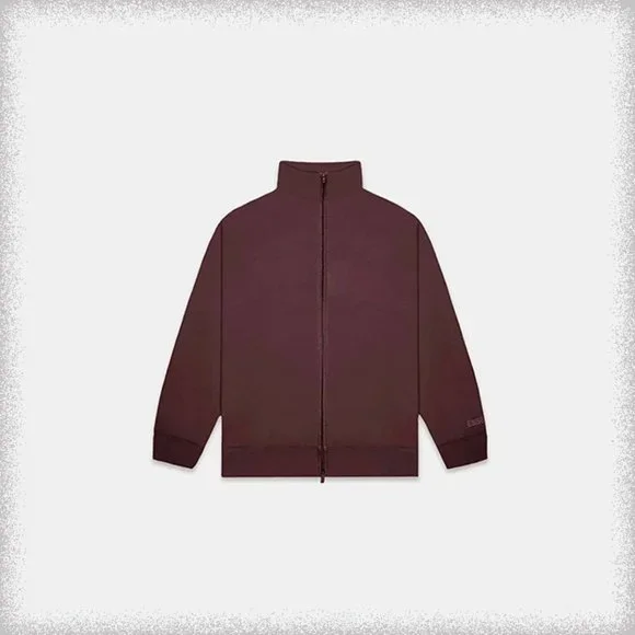 Fear Of God Essentials Zipped Stand Collar Fleece Sweatshirt Jacket deep purple - Picture 4 of 4